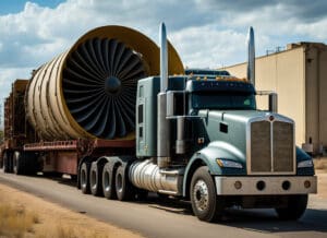 Crane Rigging and Heavy Haul Insurance - Truck Carrying a Jet Engine