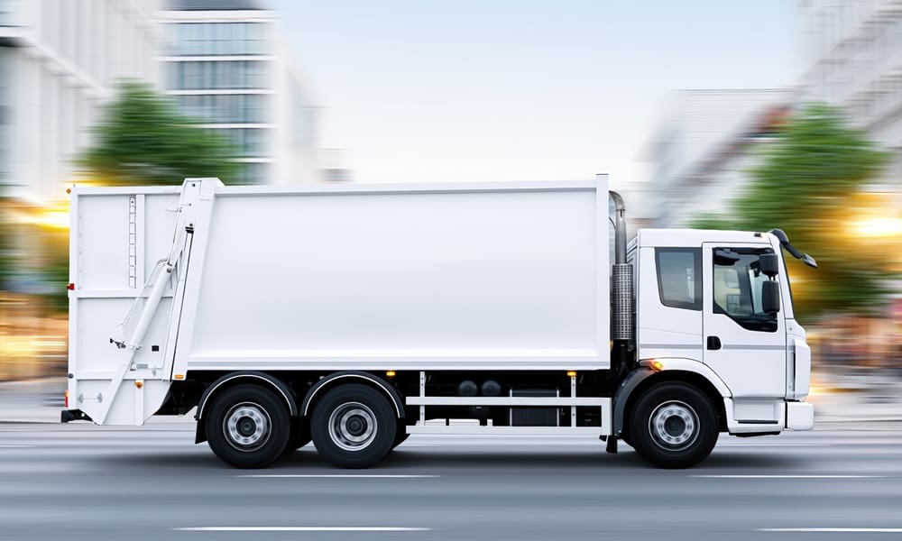 Waste Hauling Insurance - Rear Loader Truck City Street